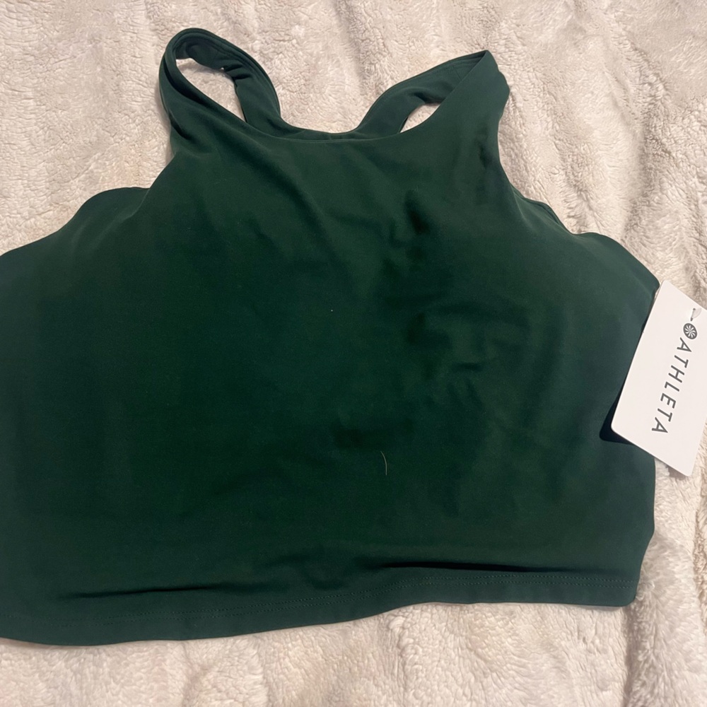 Athleta Forest Green cropped bra